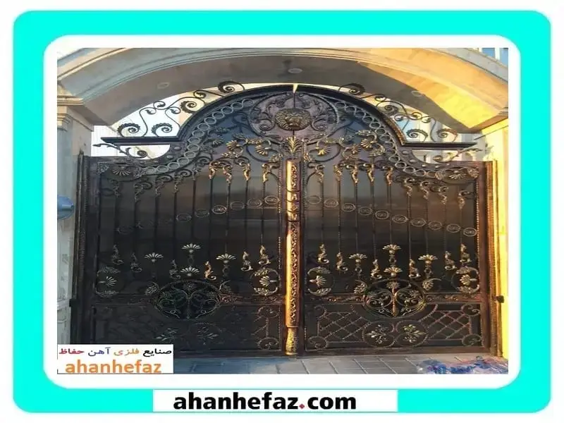 درب حیاط ساده اهنی